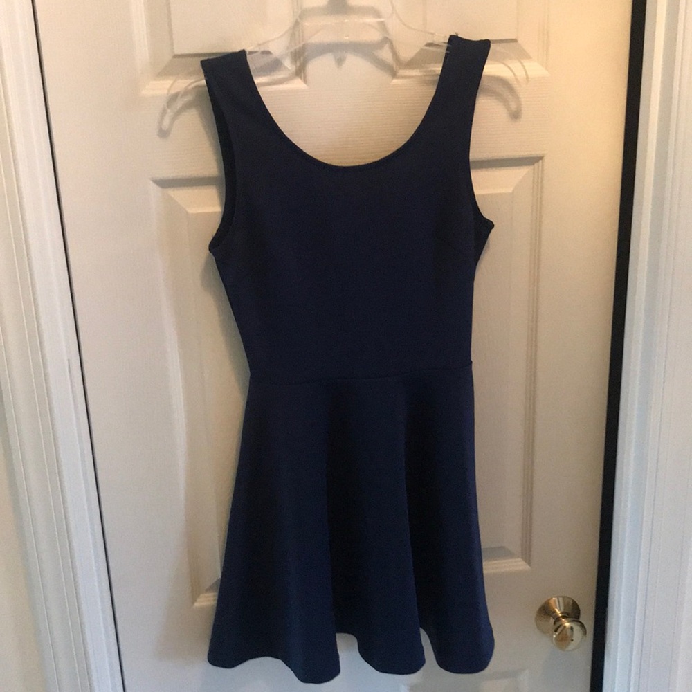 Navy Blue Bow Dress